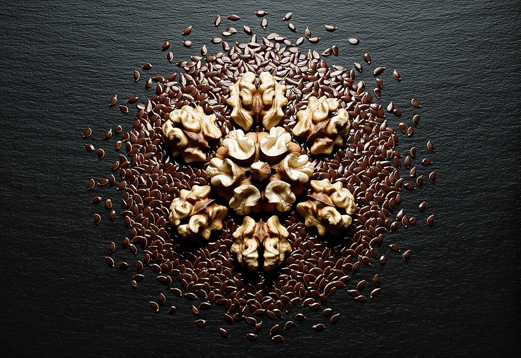 Noix et graines de lin